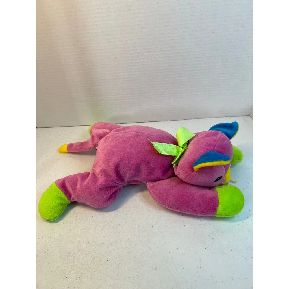 Ty Beanie Buddy Amber the Cat 1998 Vintage Magenta Neon Pink Plush Large 14 inch